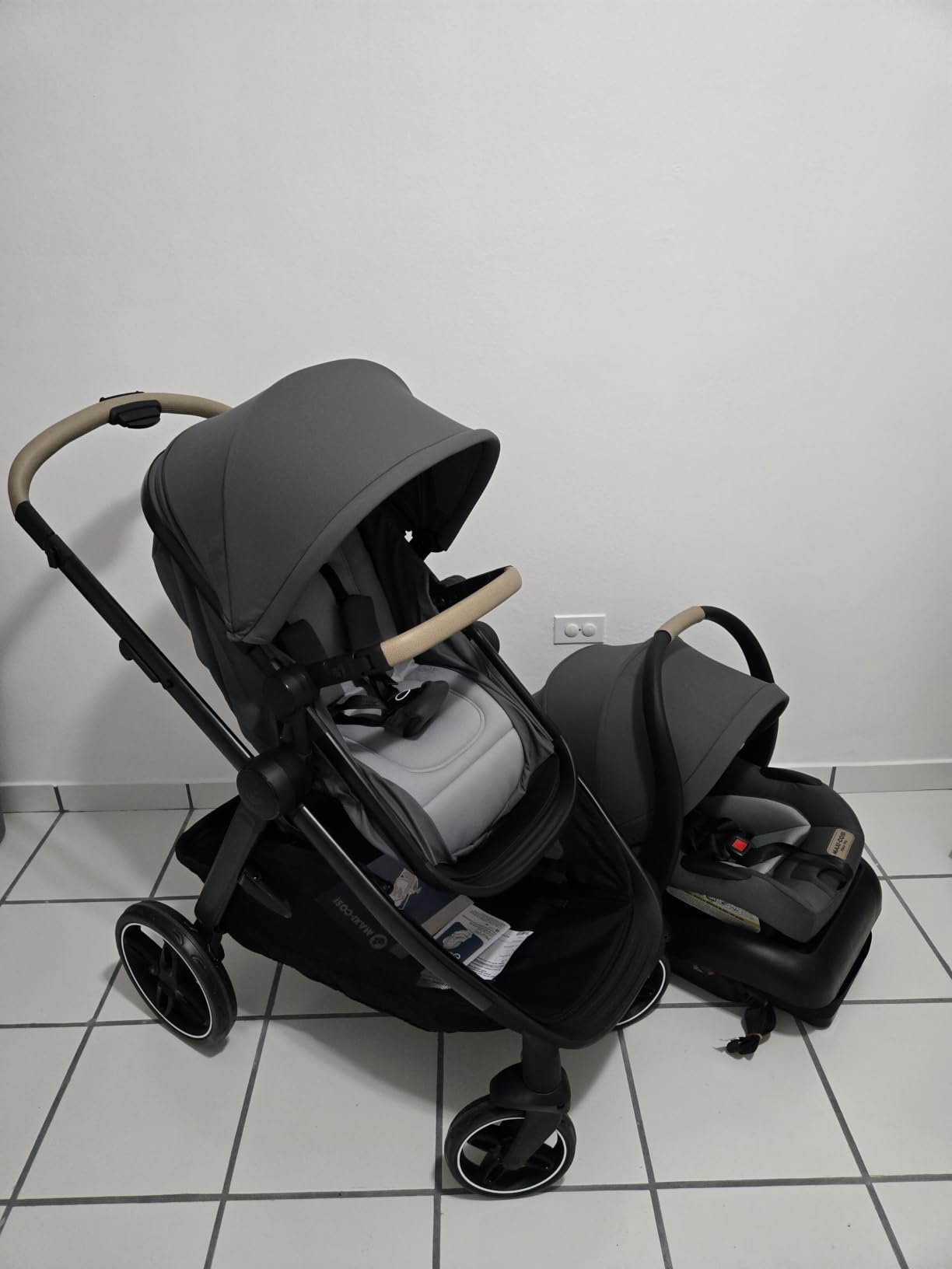 Maxi-Cosi Zelia Pro 5-in-1 Travel System with Mico Pro Infant Car Seat and Baby Stroller Combo, Reversible Seat, Large Wheels, Adjustable Handle, Newborn to Toddler, Lightweight, Seascape customer photo 2