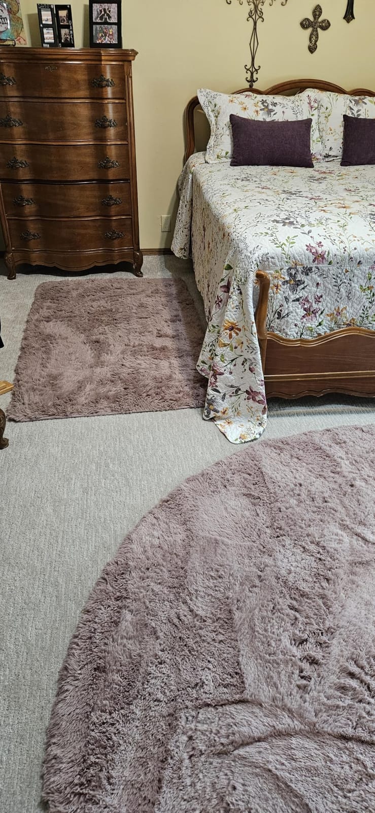 OLANLY Area Rugs for Living Room Bedroom, Machine Washable 4x5.9 ft Soft Fluffy Shaggy Bedside Rug, Indoor Floor Carpet for Kids Girls and Boys, Dorms, Nursery Rooms, Home Decor Aesthetic, Light Blue customer photo 1