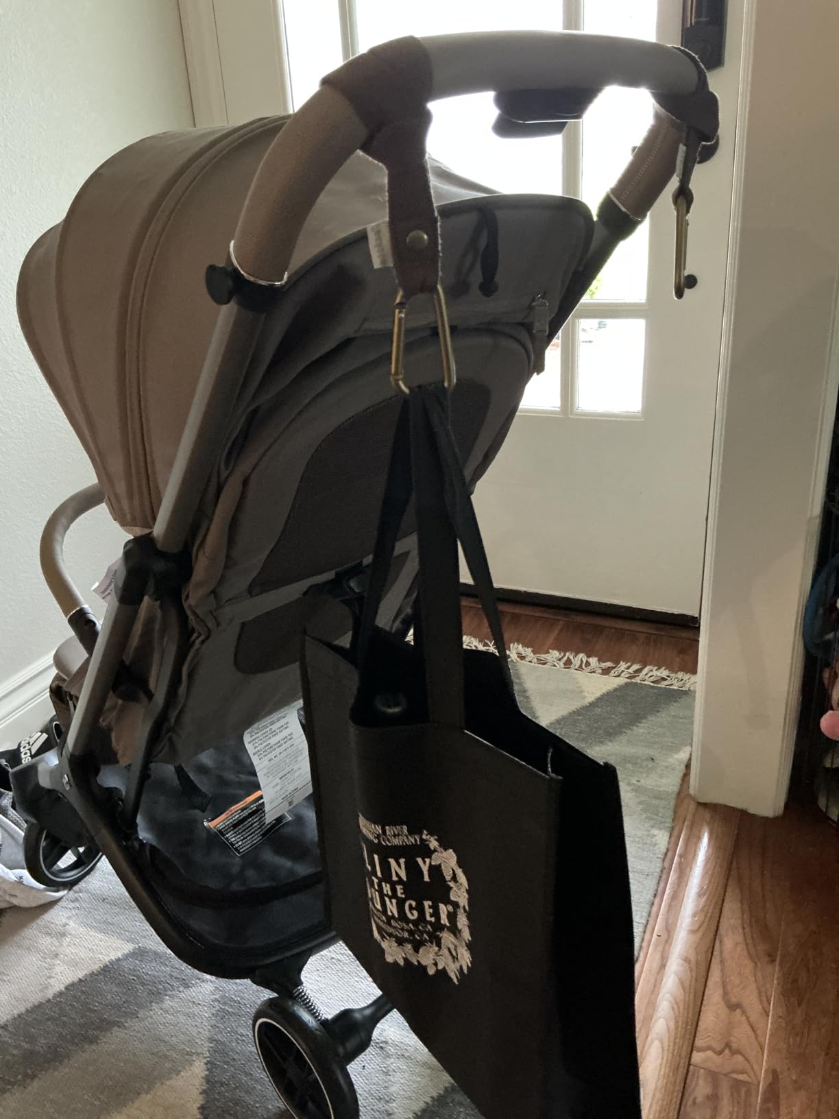 haakaa Baby Stroller Hooks for Bags, Black(2 Pack)- Simple to Use, Non-Slip customer photo 2