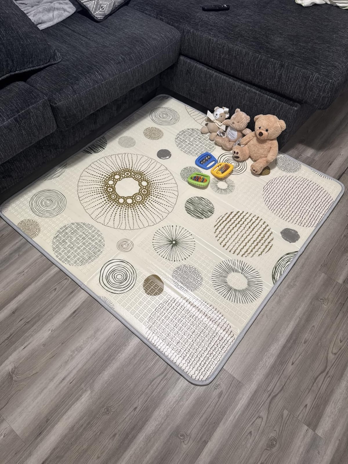 PIGLOG Foldable Baby Play Mat for Floor, Baby Floor Mat for Crawling, Reversible Waterproof & Non-Toxic Baby Foam Playmat, Baby Play Mat for Babies, Infants & Toddlers 6-12 Months customer photo 1