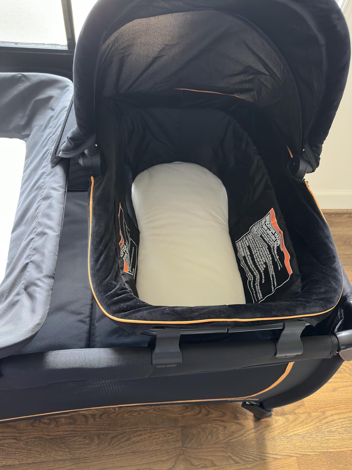 Pamo Babe 6 in 1 Baby Pack and Play with Bassinet - One-Step Setup Travel Crib, Small Portable Playpen for Babies, Portable Baby Bassinet, Changing Table, Toys Bar & Extra Large Storage Bag customer photo 2