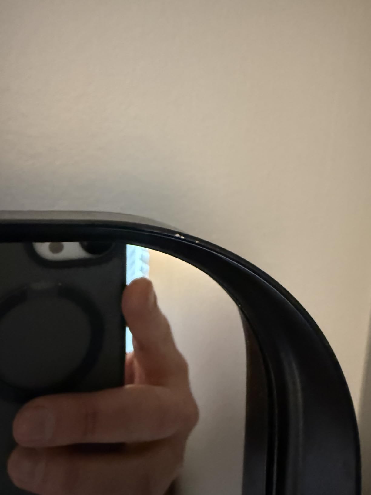 CIRCUMI Arched Wall Mirror 36”x30”, Black Arched Mirror for Entryway&Mantel customer photo 2