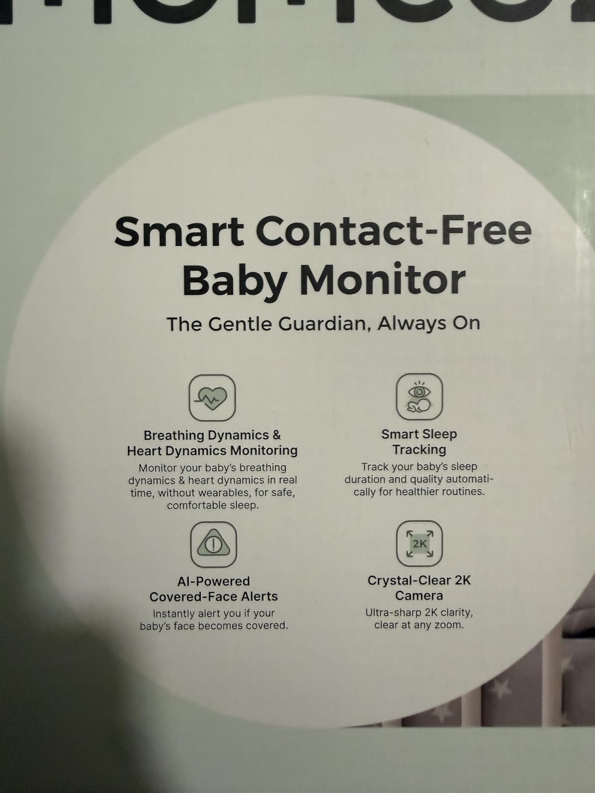 Momcozy Smart Baby Monitor, 2K HD & Night Vision Contact-Free Baby Monitor customer photo 1