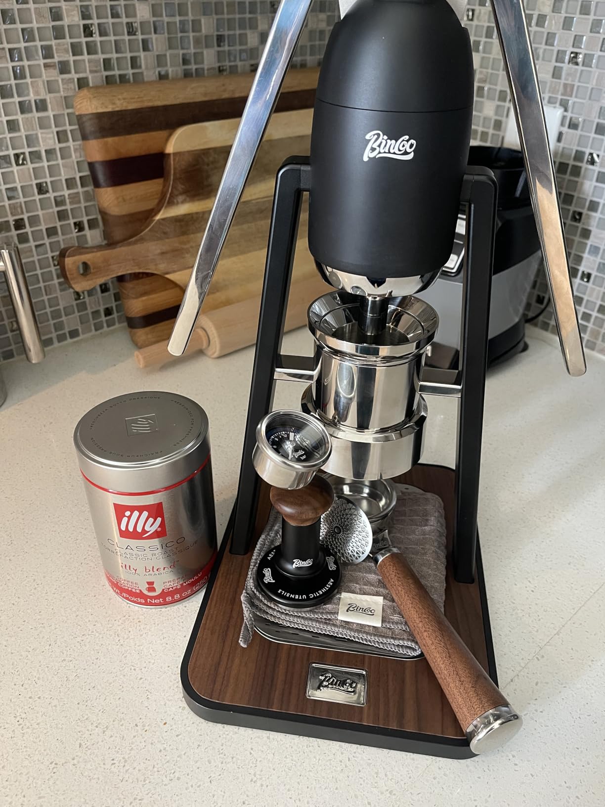 Manual Espresso Maker Set - Hand Press Espresso Machine – 12Bar Pressure Profiling, Dual-Lever Manual Coffee Maker with Pre-Infusion, Portable for Custom Espresso Shots, Stainless Steel (Green) customer photo 2