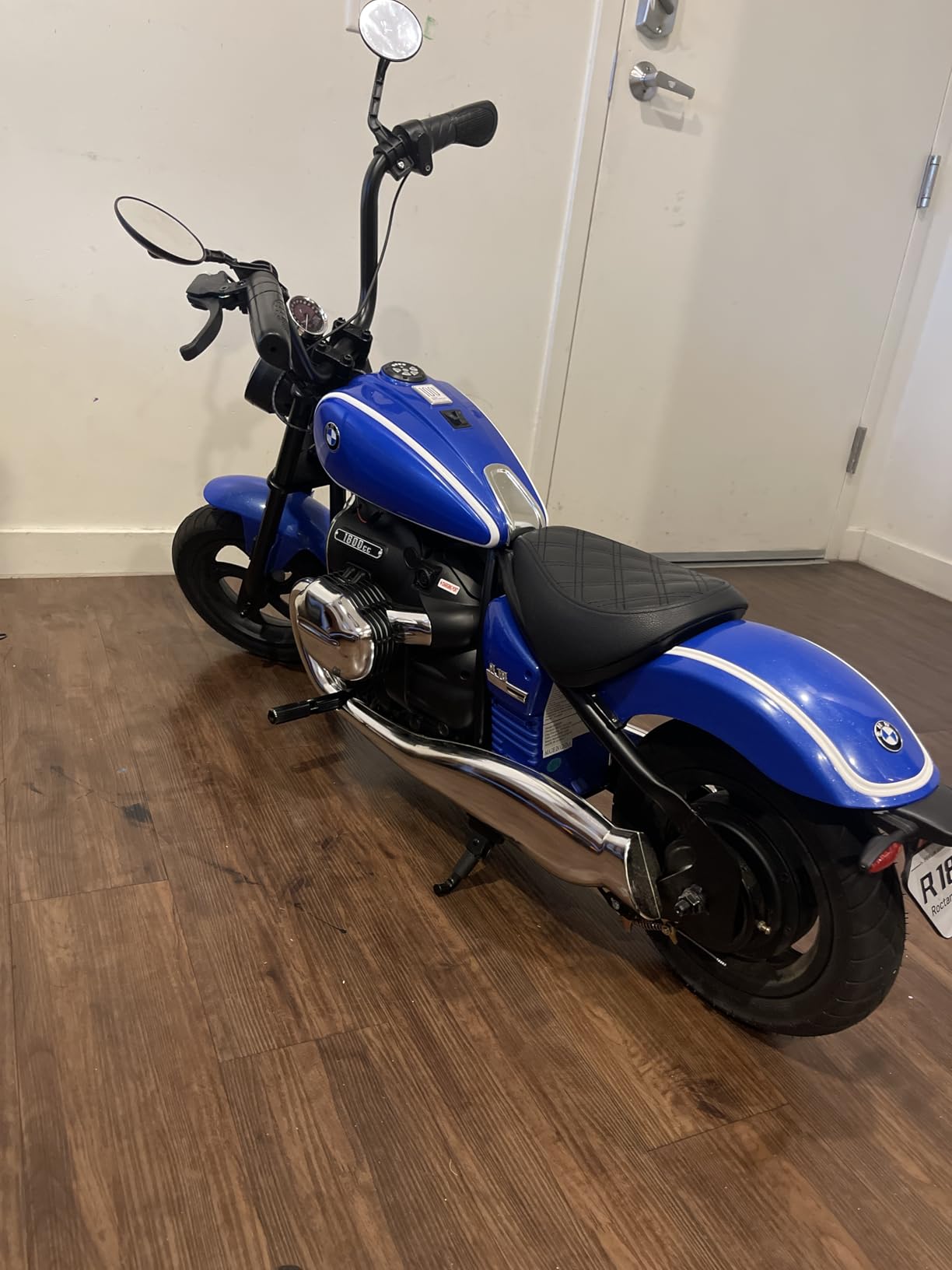 ANPABO Licensed BMW 24V Kids Electric Motorcycle for Kids 5-8, Blue customer photo 1