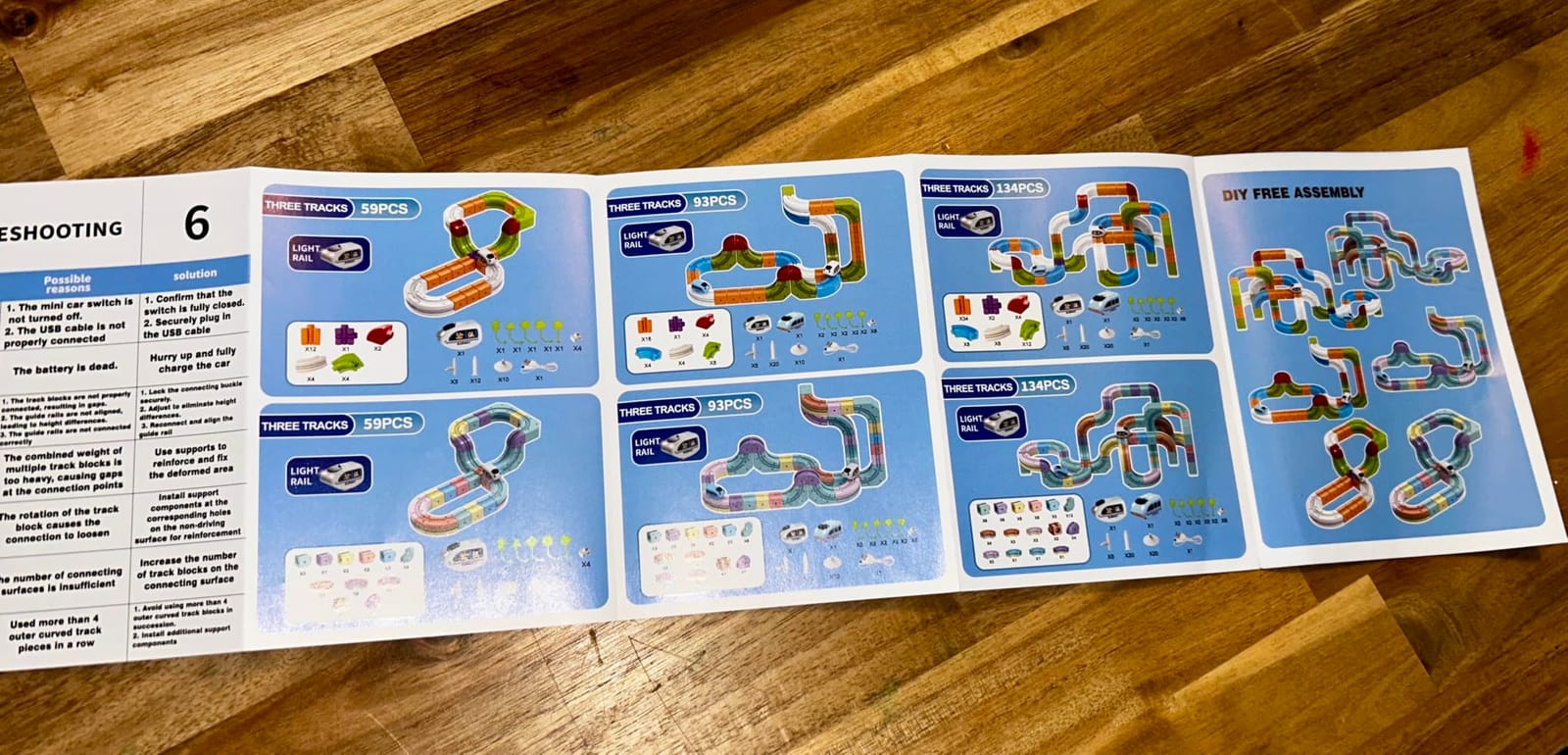 Hot Bee Electric Train Set for Kids, 134pcs Gravity-Defying Race Track customer photo 2