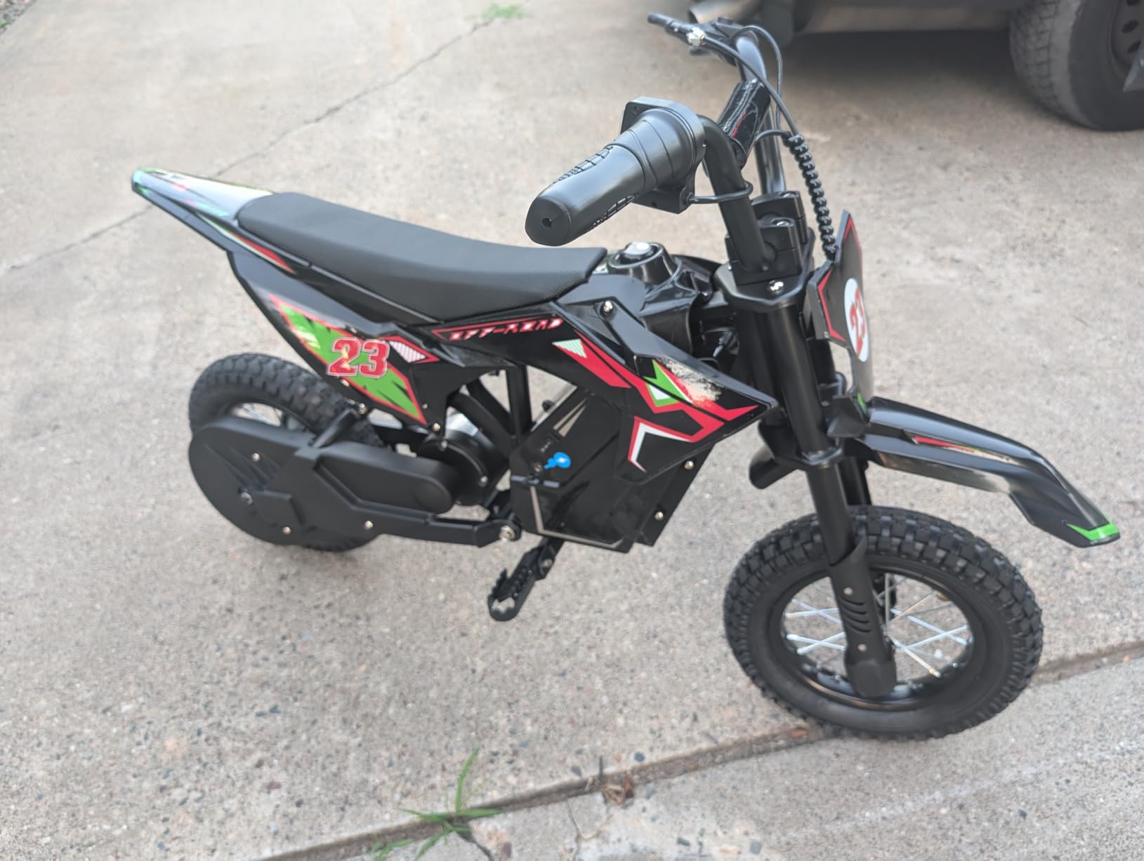 36V Electric Dirt Bike for Kids 3-10, Peak 700W, 15.5 MPH, 13.7 Miles customer photo 1