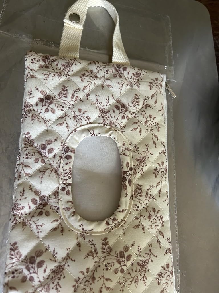 Portable Quilted Baby Wipe Holder, Floral Wipes Pouch for Stroller, Diaper Bag and Travel customer photo 1