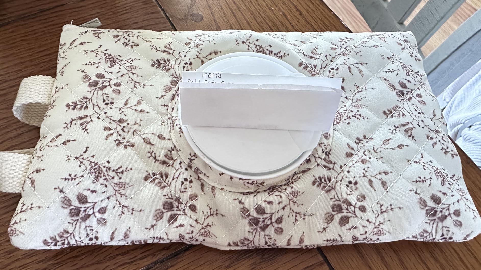 Portable Quilted Baby Wipe Holder, Floral Wipes Pouch for Stroller, Diaper Bag and Travel customer photo 2