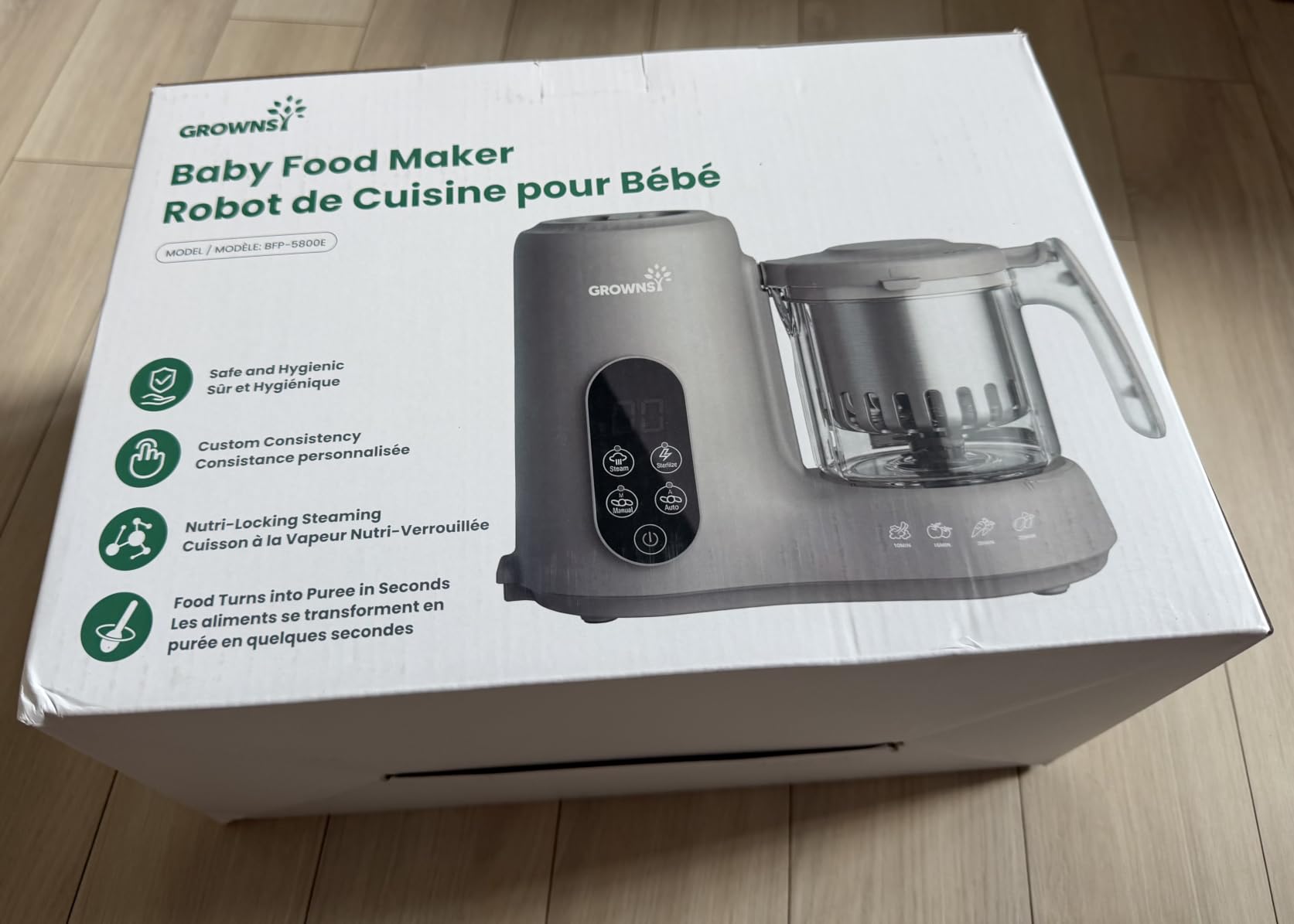 Grownsy Baby Food Maker with Stainless Steel Steam Basket,Steamer & Blender customer photo 2