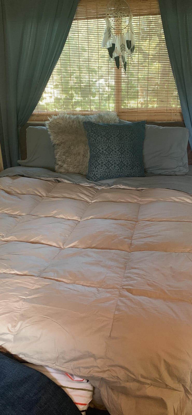 Feather Down Fiber Comforter King for Winter,100% Cotton Duvet Insert customer photo 1