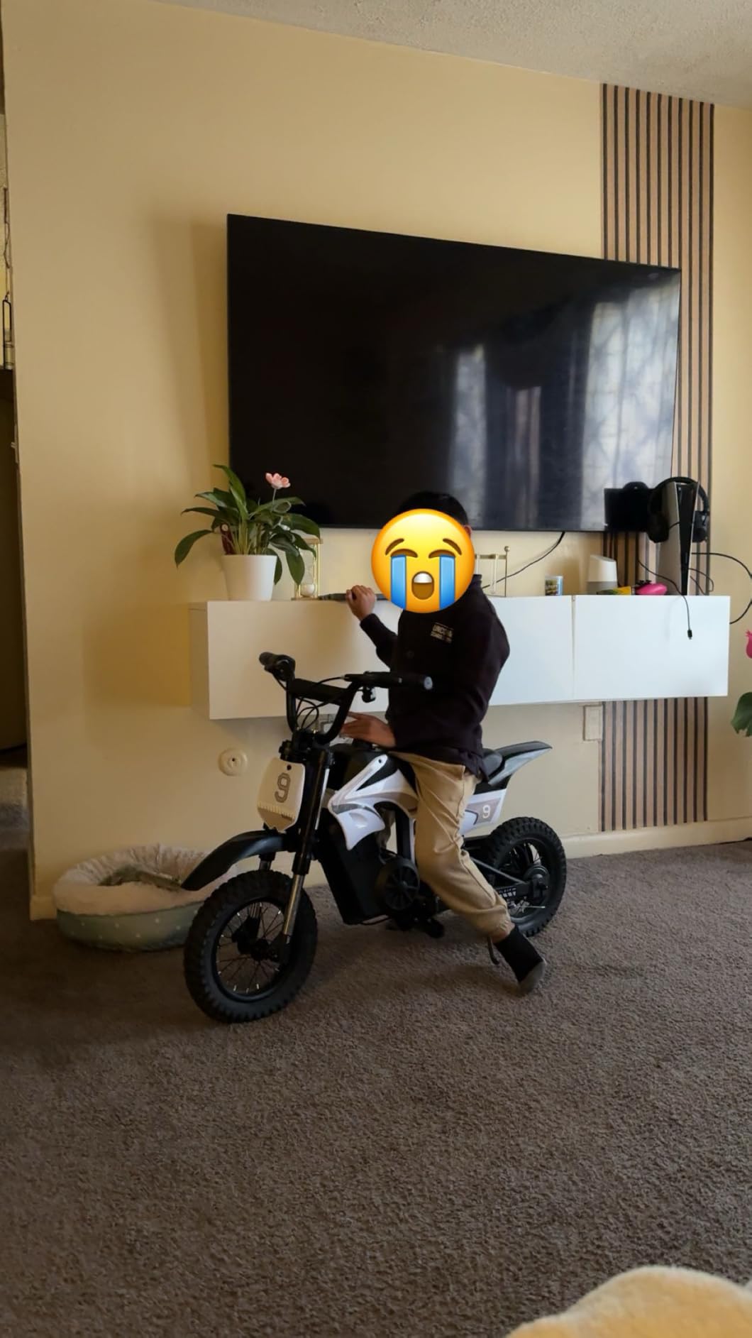 K1 Kids Electric Dirt Bike, 36V, 700W, 16 MPH, 14-Mile, Ages 3-10 (Sky Blue) customer photo 2