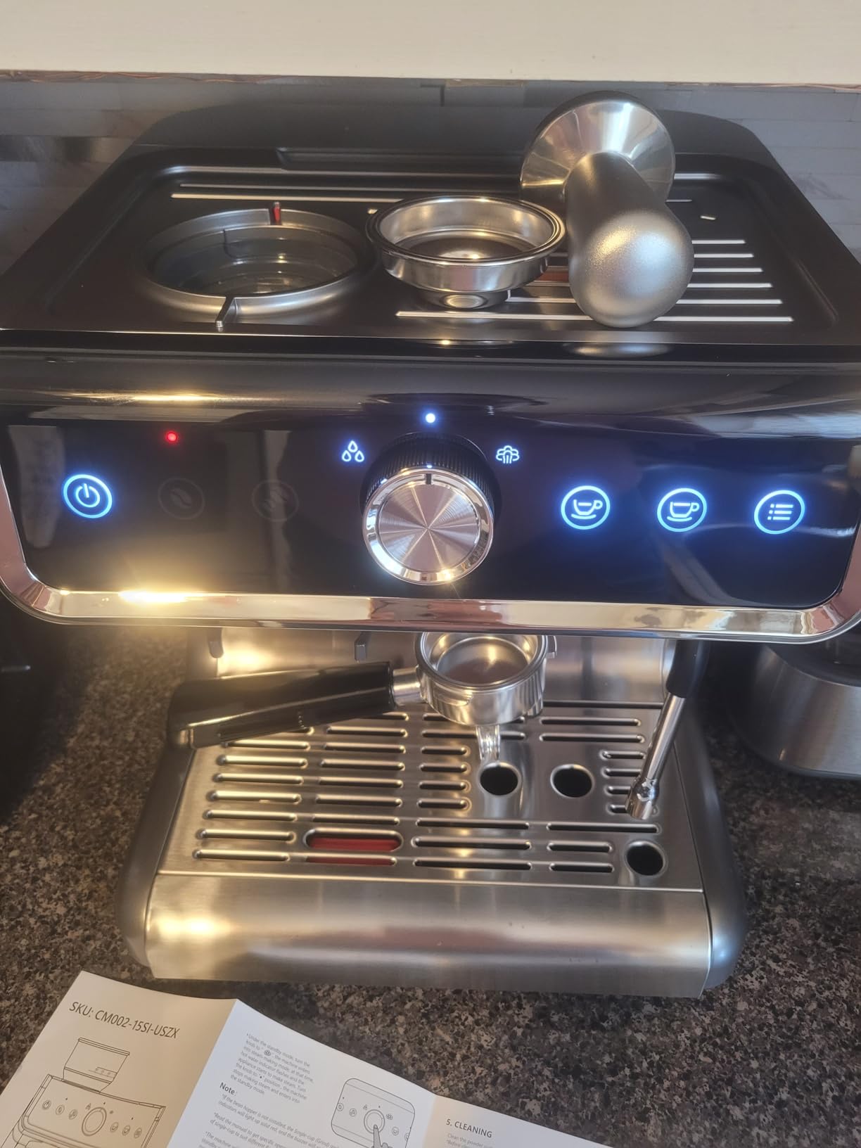EUHOMY Automatic Espresso Machine with Built-in Grinder and Milk Frother customer photo 1