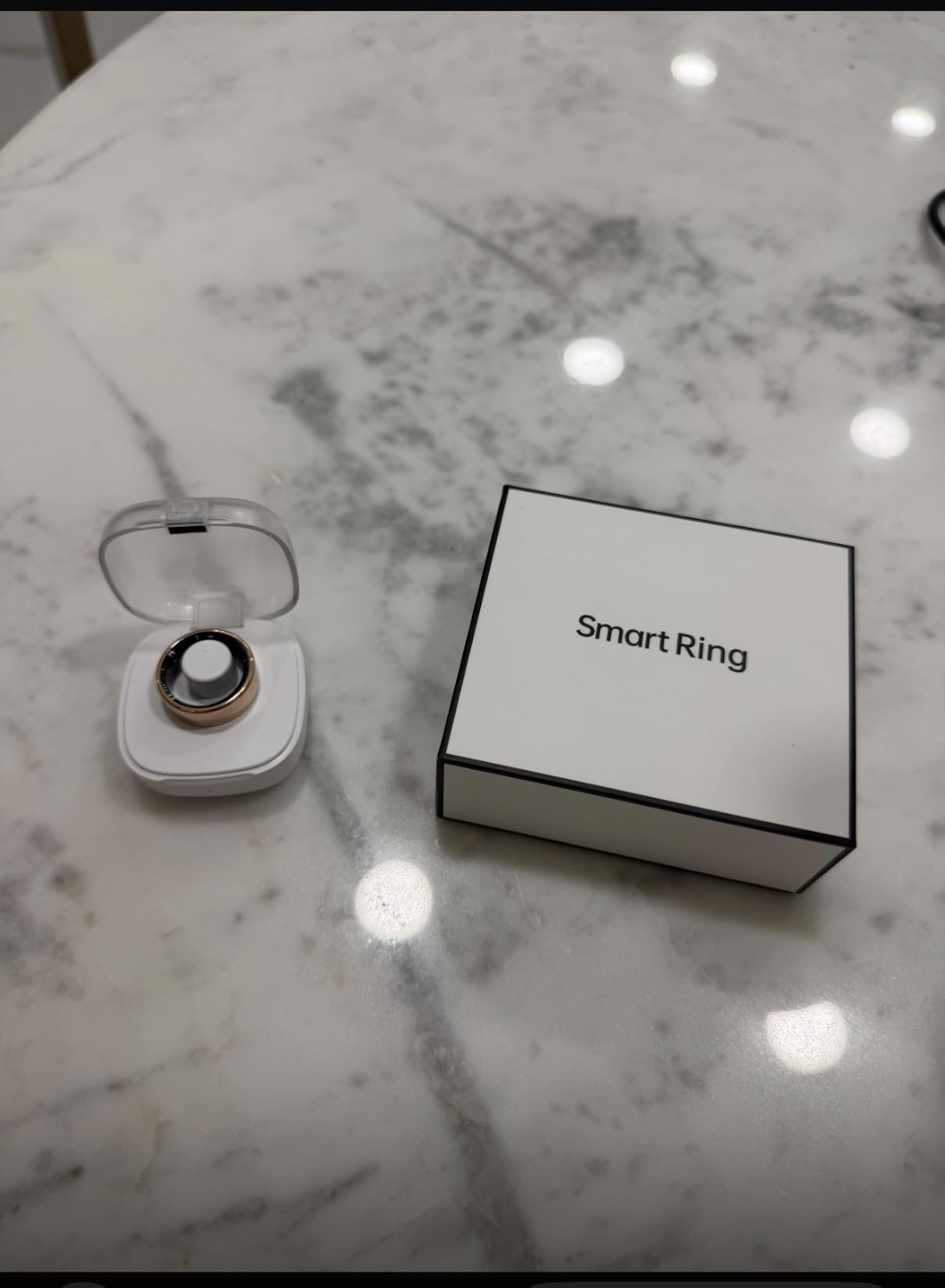 Smart Ring Health Monitor for Sleep Stress Exercise Tracking, IP68 Waterproof, Long Battery Life, No Subscription, Works with iOS Android, Suitable for daily use, exercise and play. (Black, 12) customer photo 1