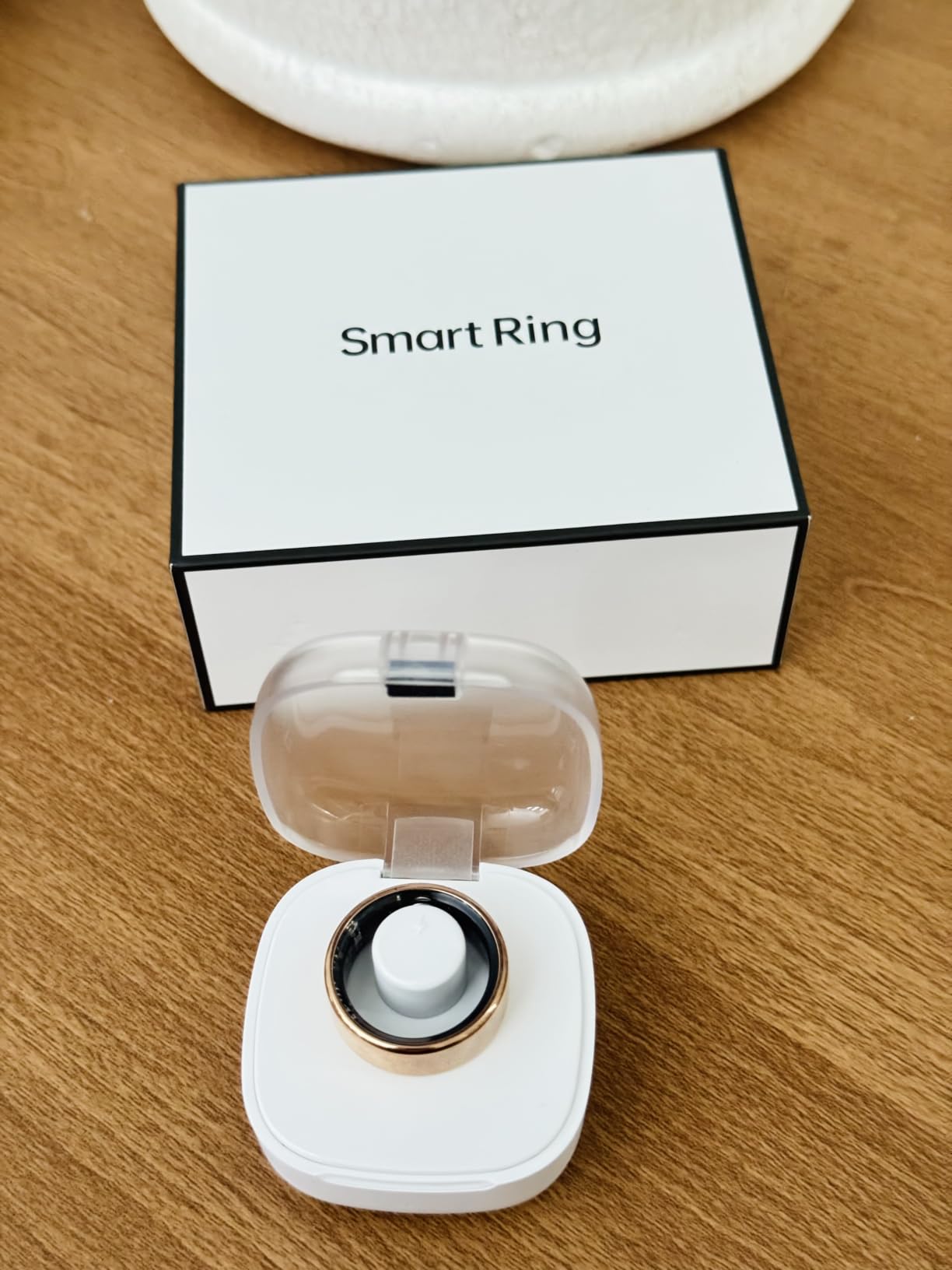 Smart Ring Health Monitor for Sleep Stress Exercise Tracking, IP68 Waterproof, Long Battery Life, No Subscription, Works with iOS Android, Suitable for daily use, exercise and play. (Black, 12) customer photo 2