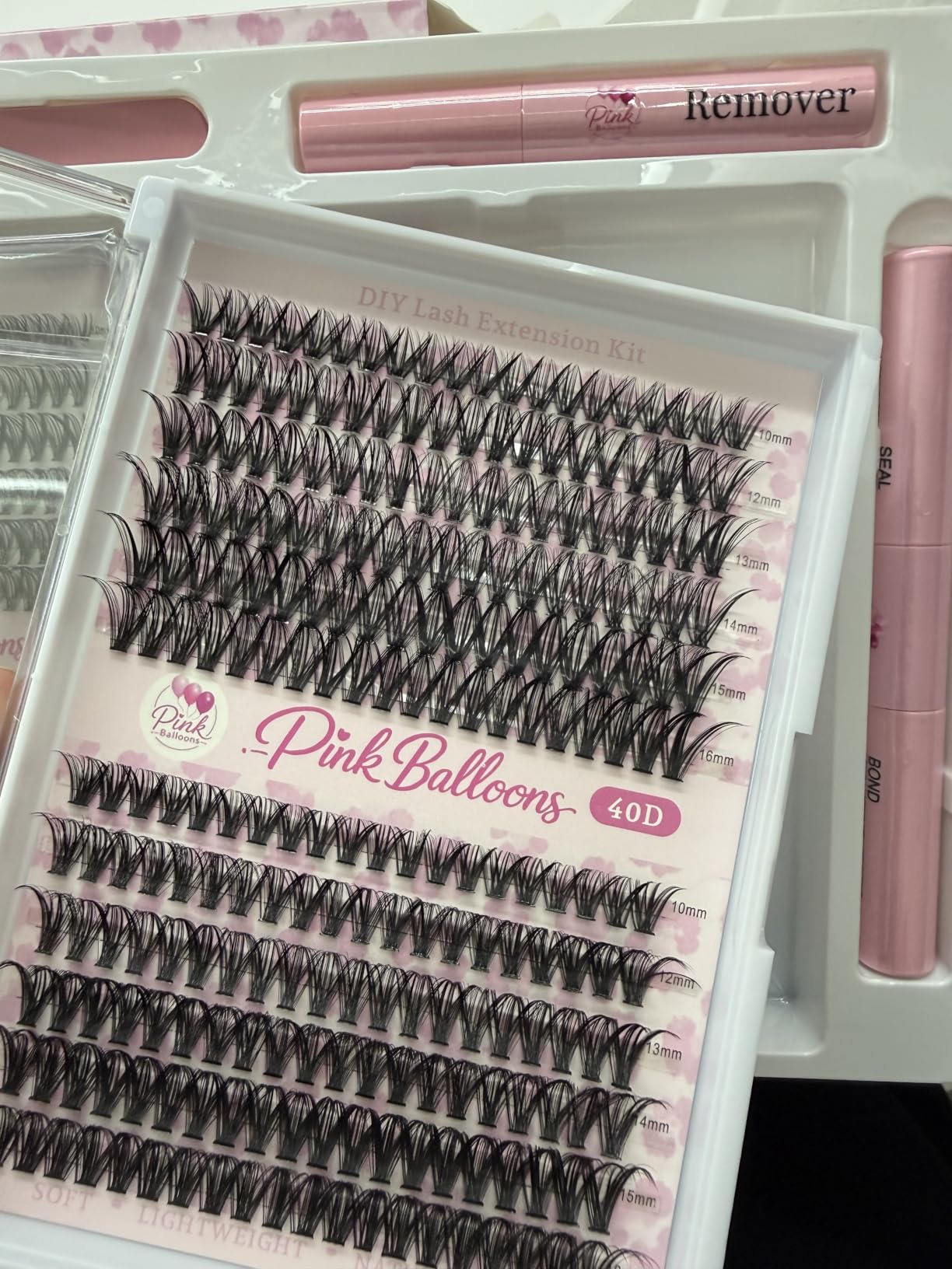 480 PCS DIY Lash Extension Kit (2X More Lashes), Trendy 30D & 40D Mixed Cluster Lashes, Easy-to-Apply Individual Eyelash Extension Kit, Beginner-Friendly, Best Natural Wispy Lash Gift Set customer photo 2