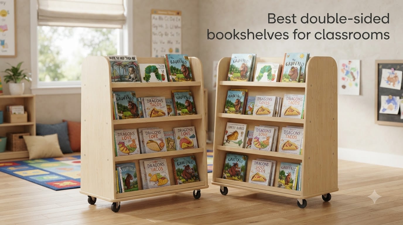 Best double-sided bookshelves for classrooms