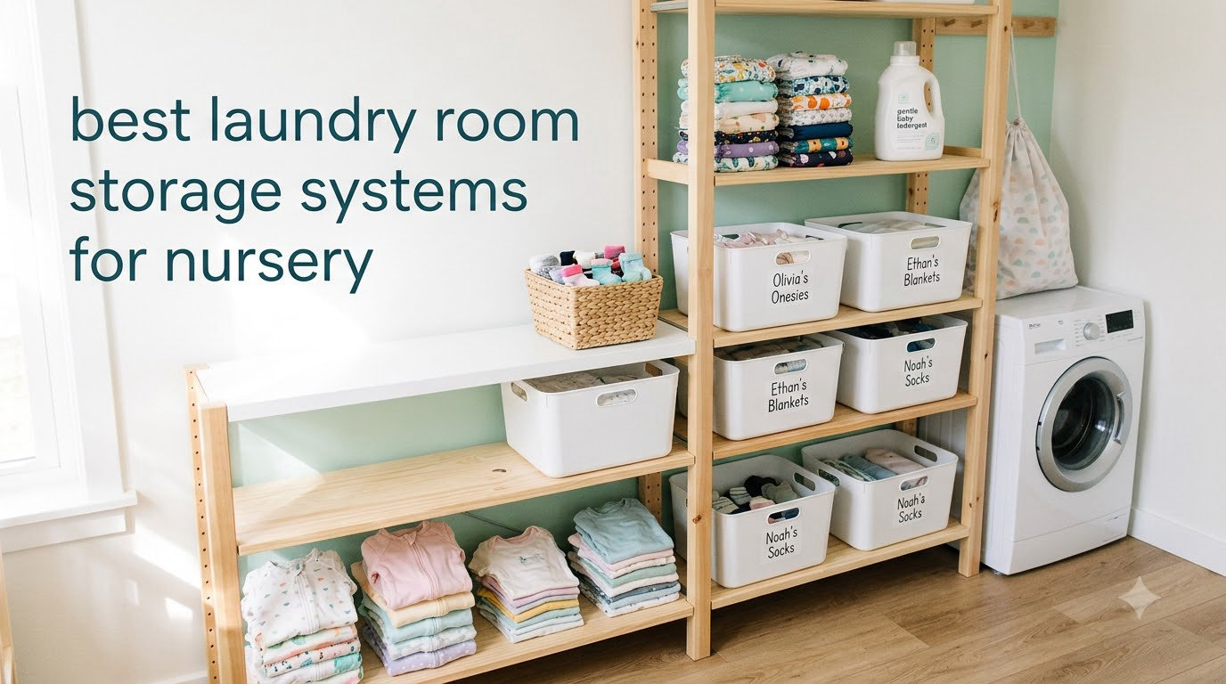 best laundry room storage systems for nursery