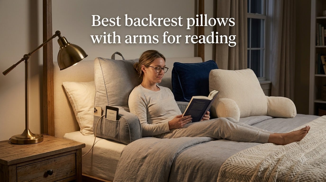 Best backrest pillows with arms for reading