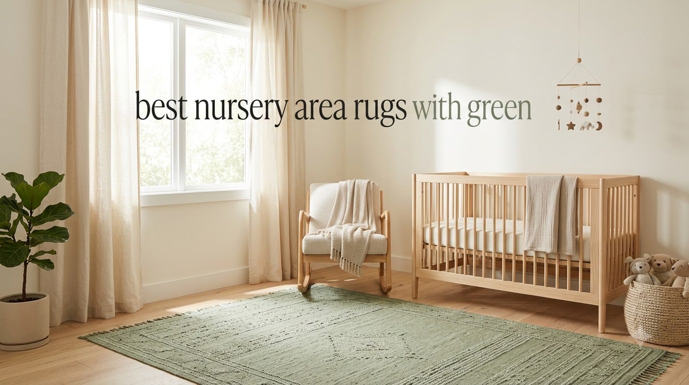 best nursery area rugs with green