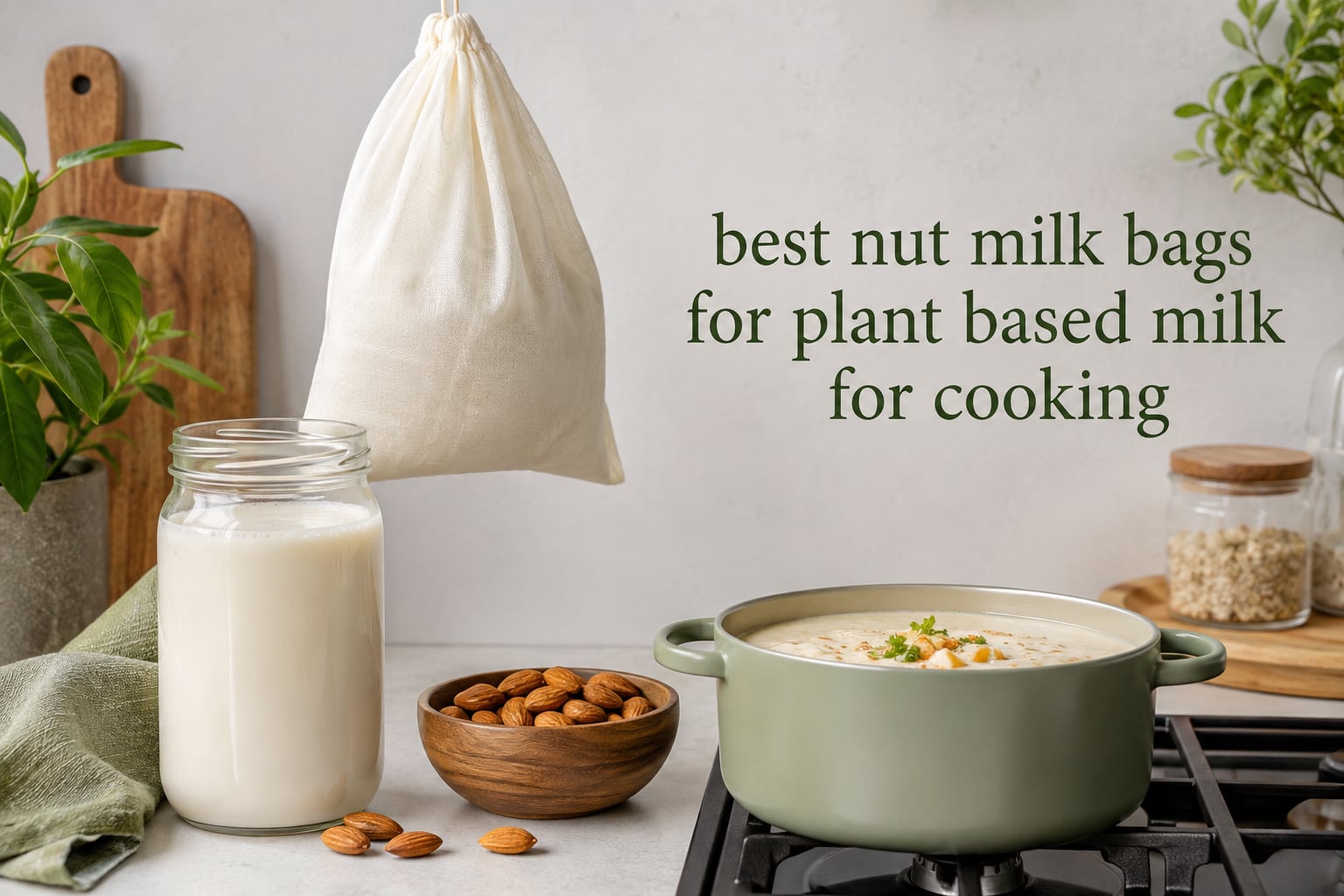best nut milk bags for plant based milk for cooking