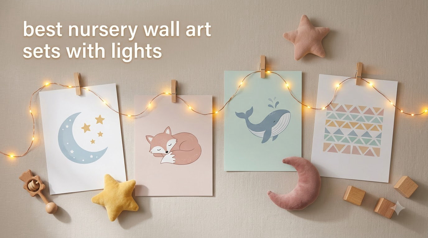 best nursery wall art sets with lights