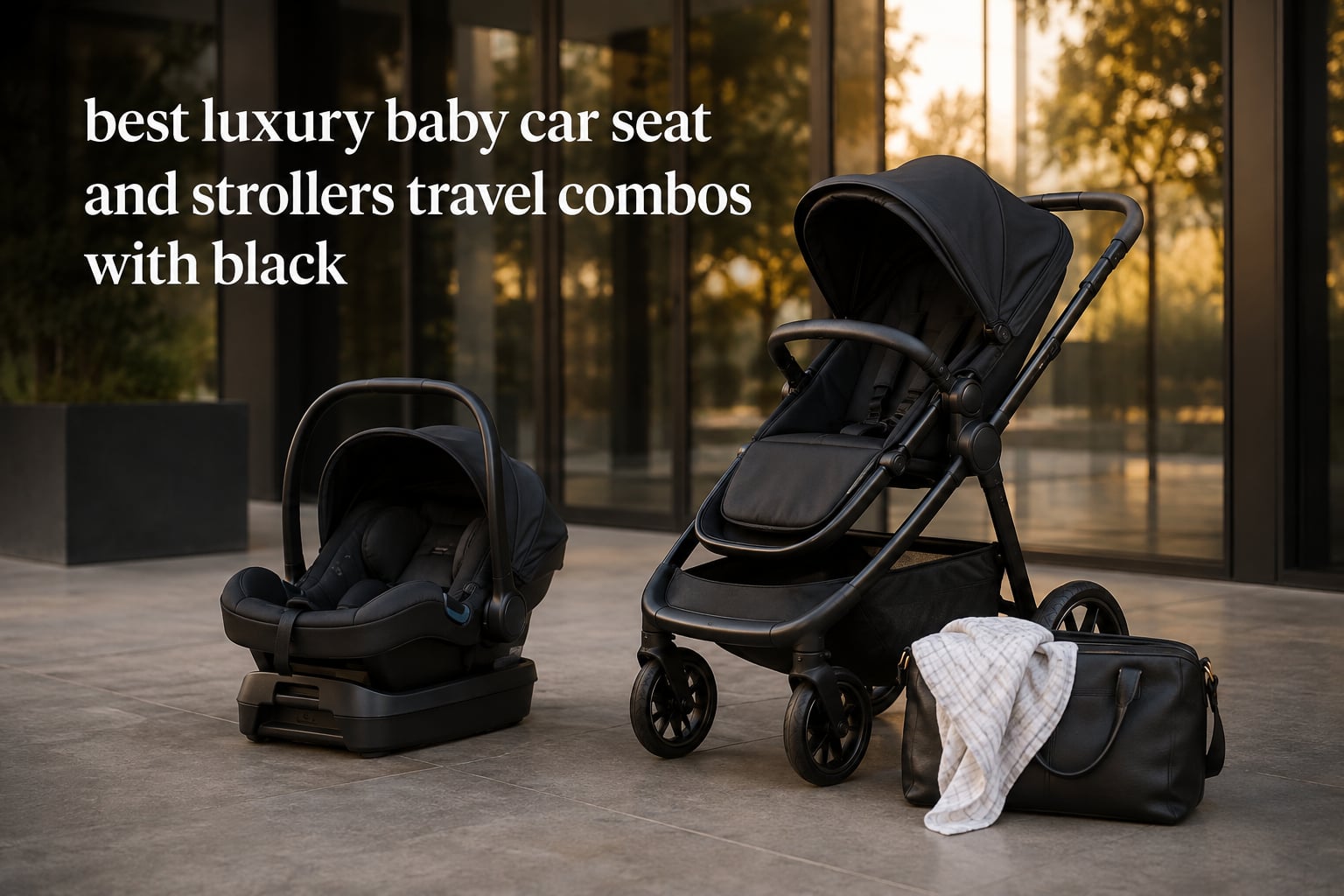 best luxury baby car seat and strollers travel combos with black