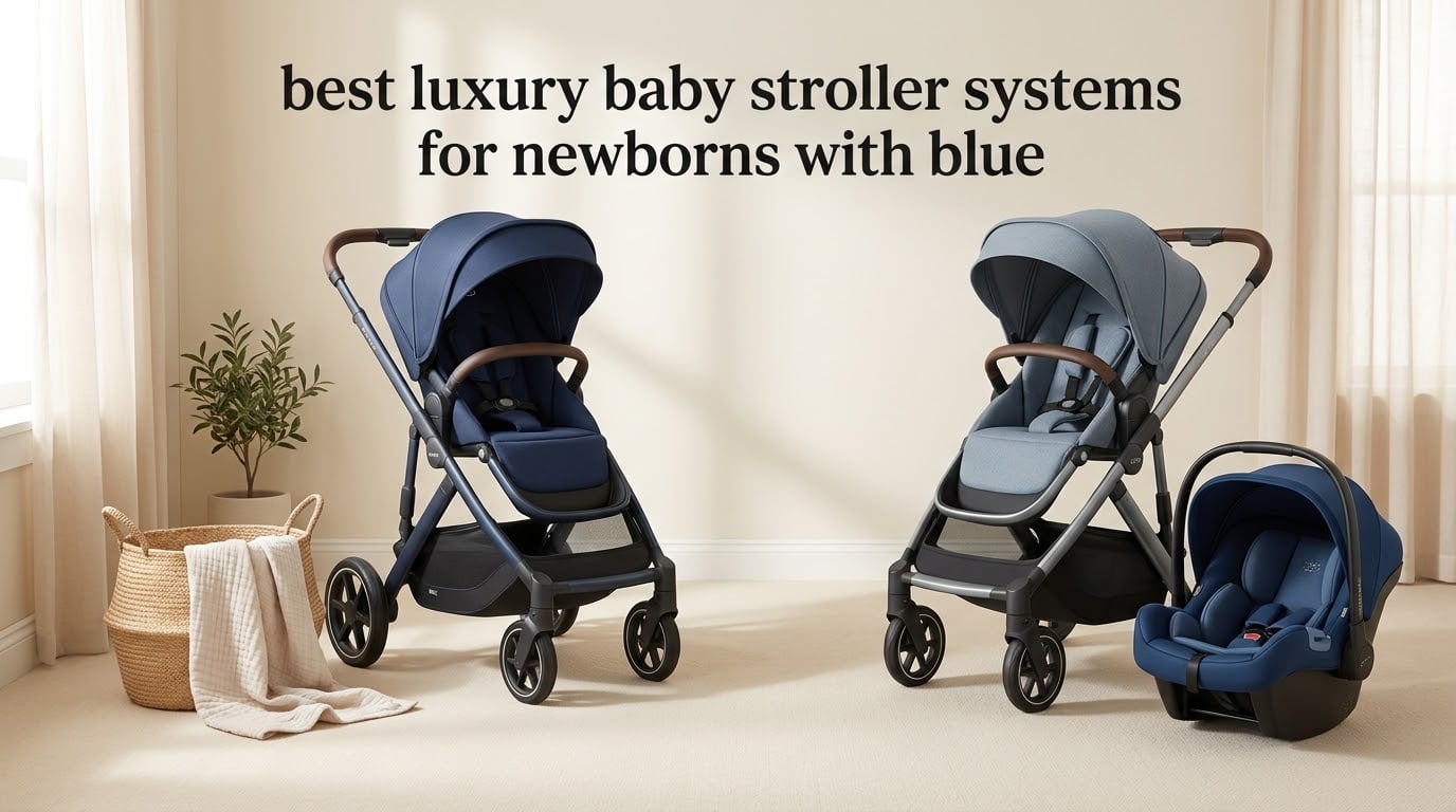 best luxury baby stroller systems for newborns with blue