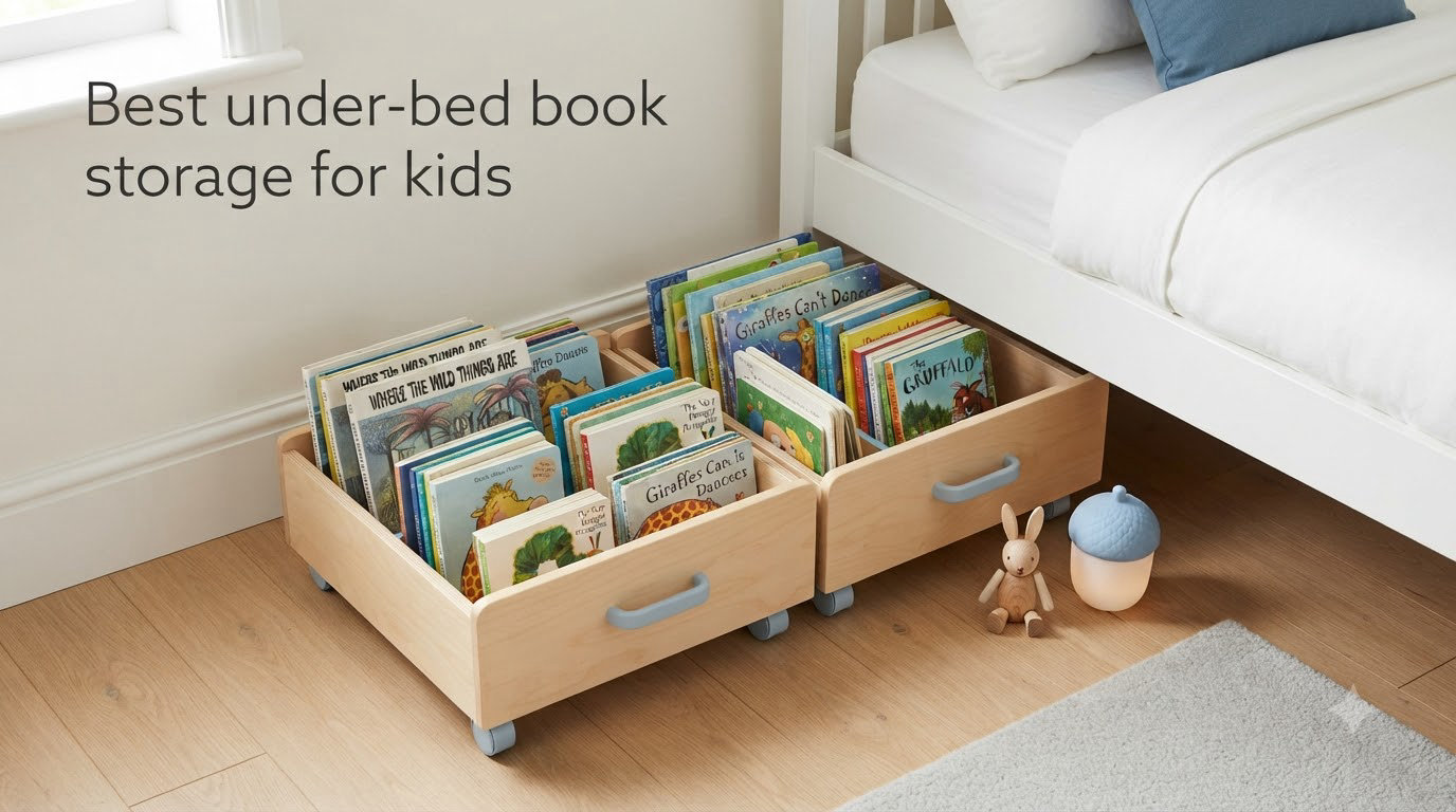 Best under-bed book storage for kids