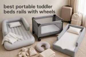 best portable toddler beds rails with wheels