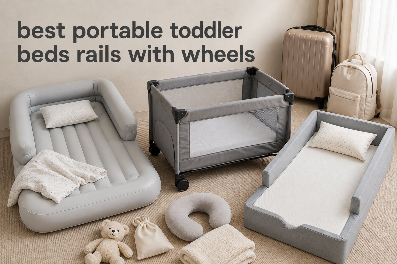 best portable toddler beds rails with wheels