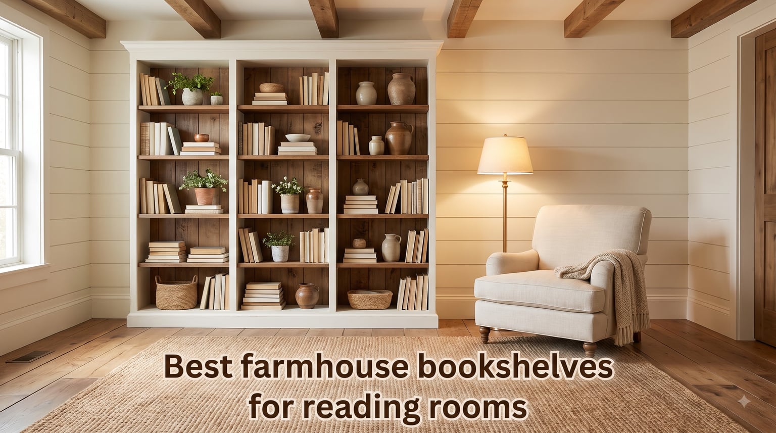 Best farmhouse bookshelves for reading rooms
