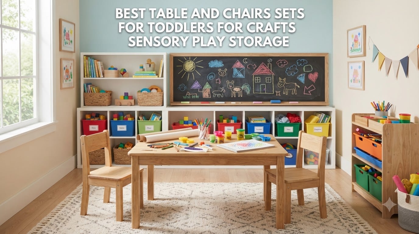 best table and chairs sets for toddlers for crafts sensory play storage