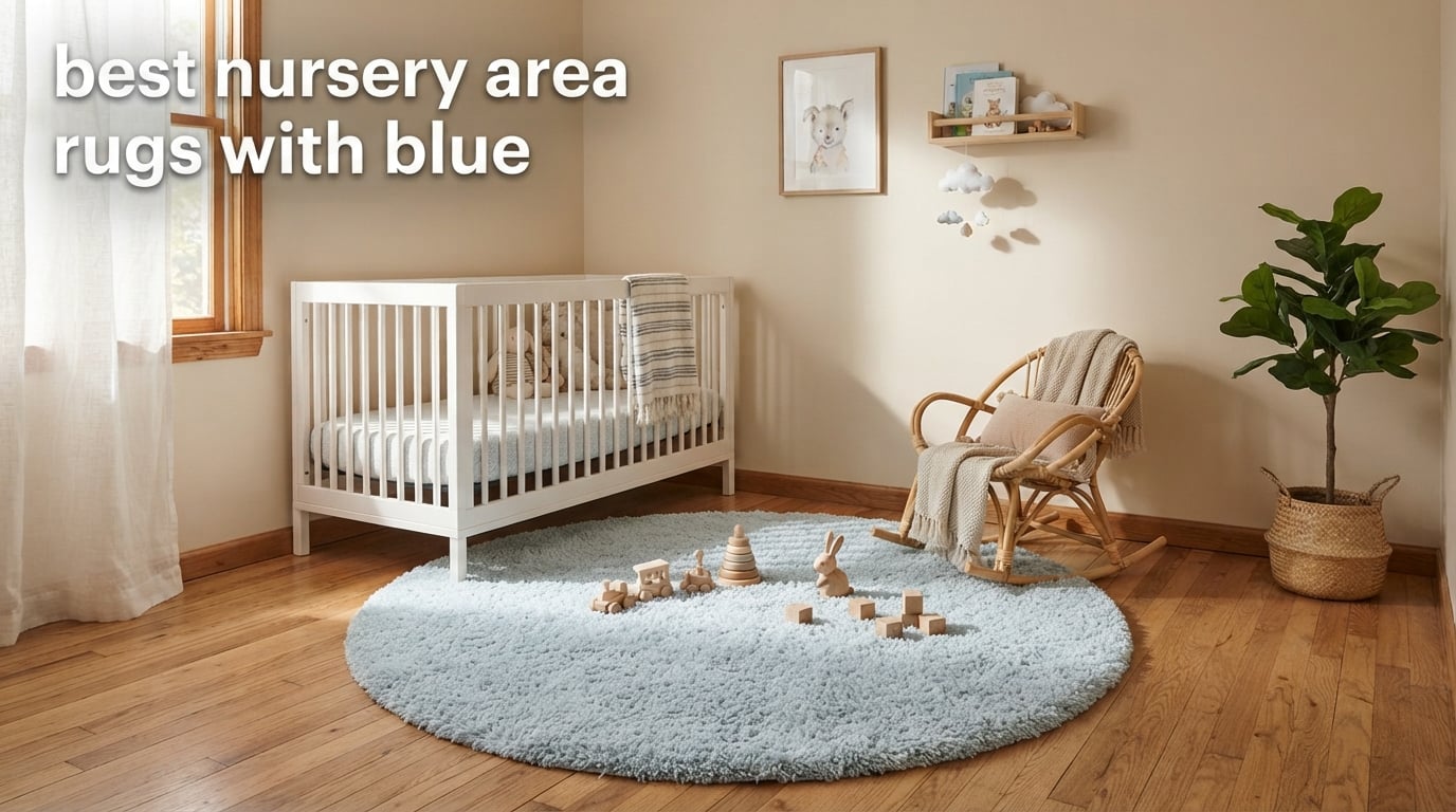 best nursery area rugs with blue