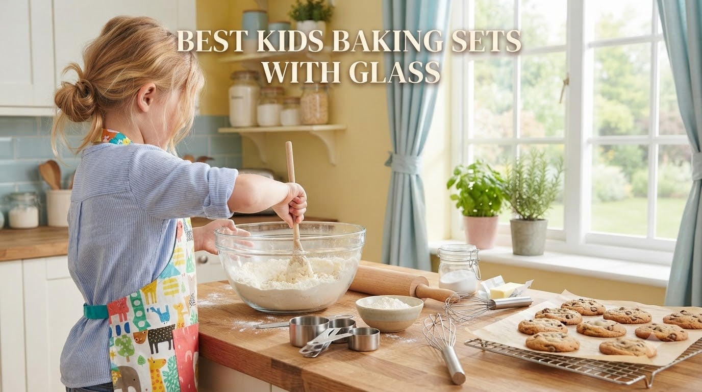 best kids baking sets with glass