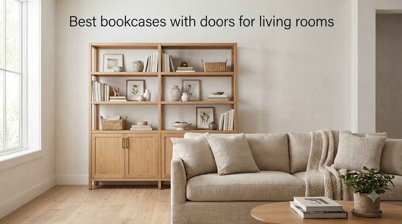 Best bookcases with doors for living rooms