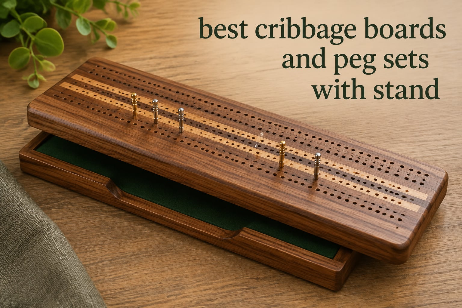 best cribbage boards and peg sets with stand