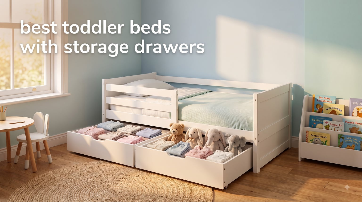 best toddler beds with storage drawers