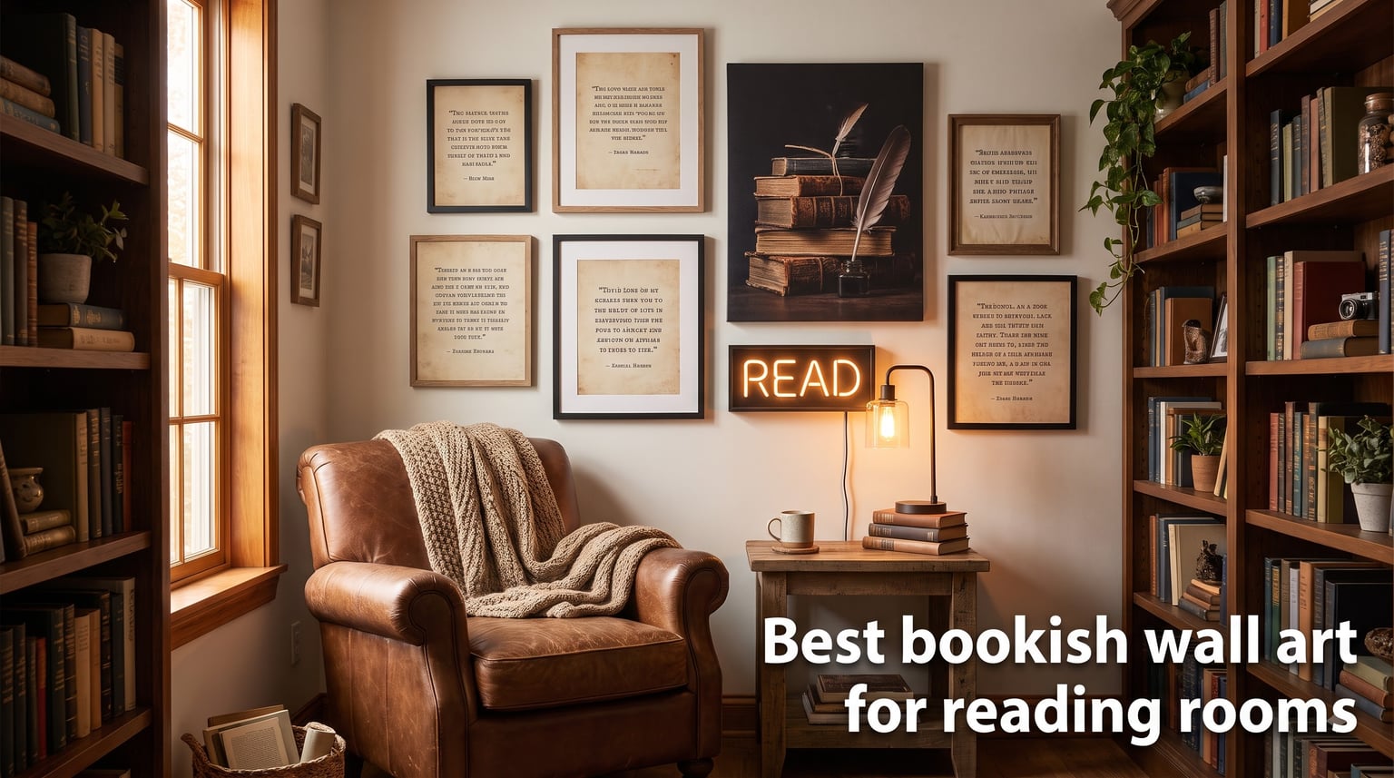 Best bookish wall art for reading rooms