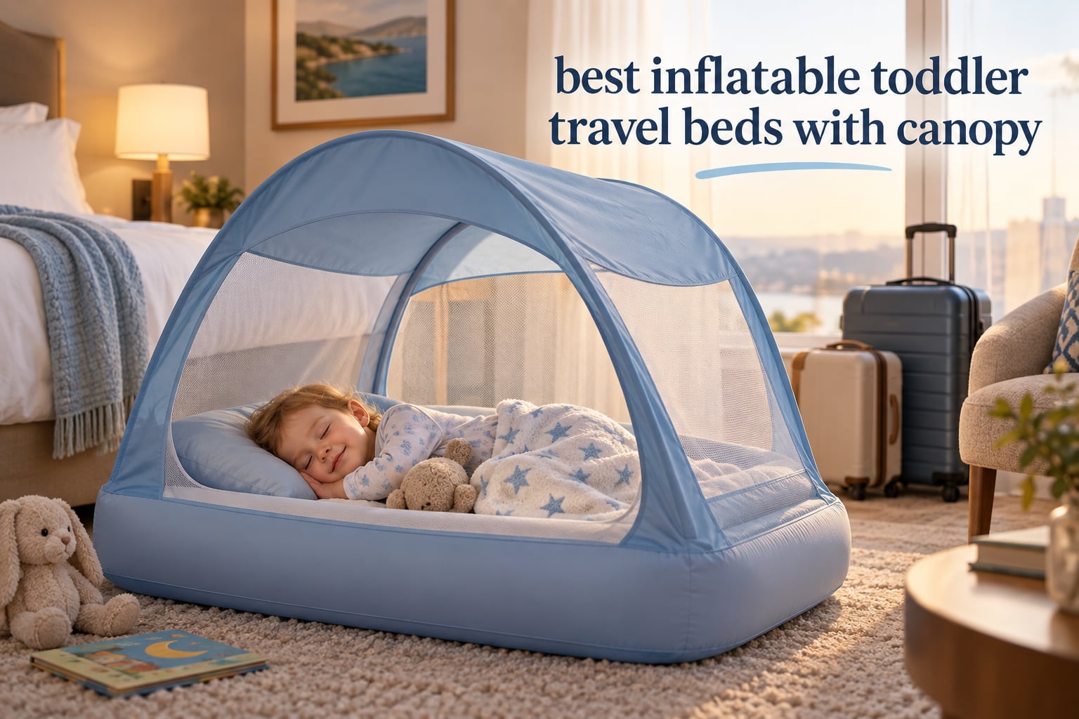 best inflatable toddler travel beds with canopy