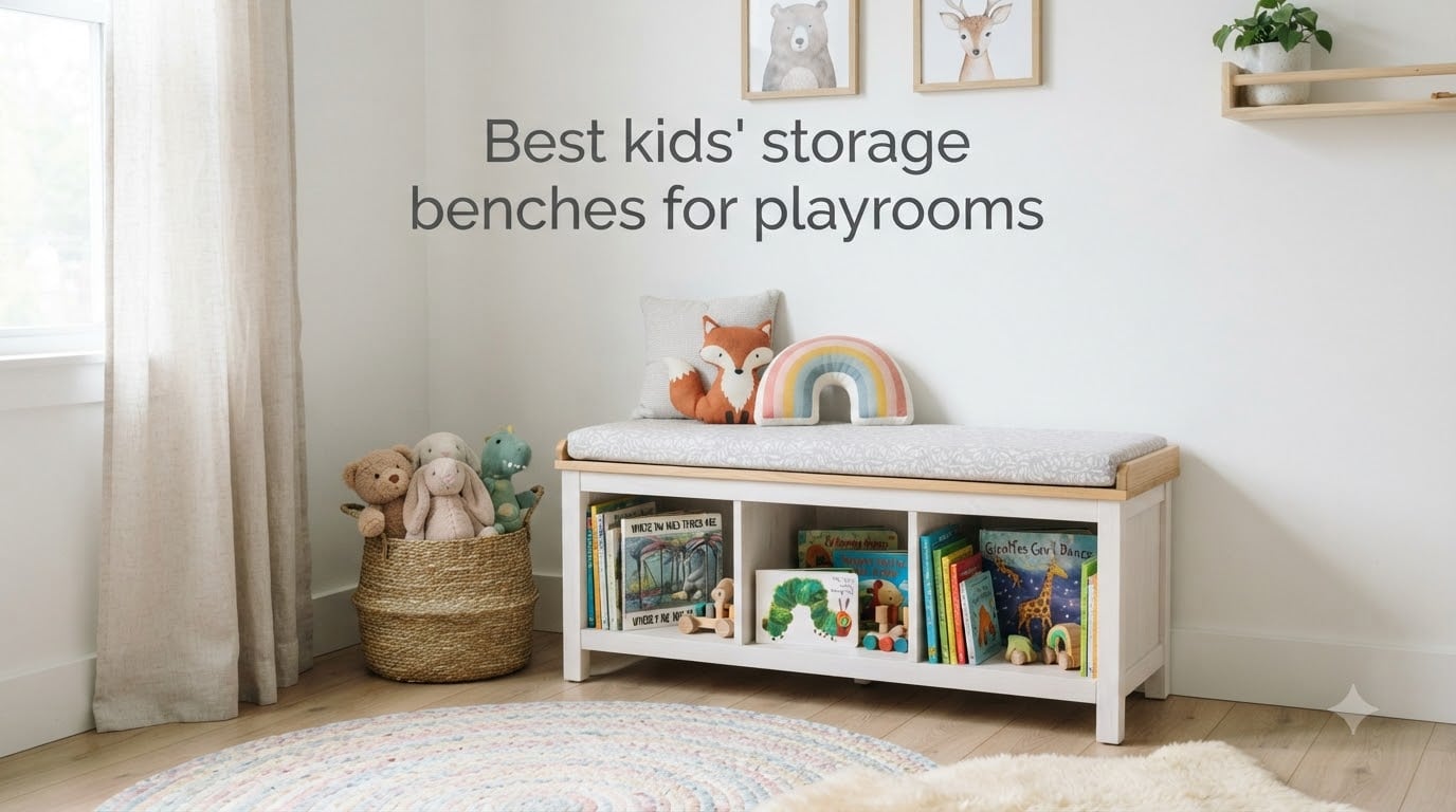 Best kids' storage benches for playrooms