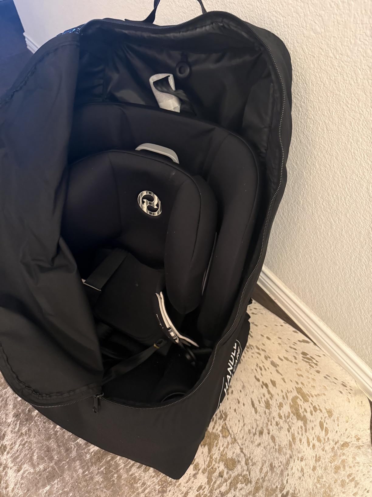 J.L. Childress Padded Backpack Car Seat Travel Bag - Deluxe, Black customer photo 2