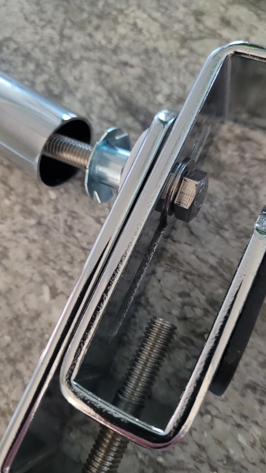 Carex Tri-Grip Bathtub Rail with Chrome Finish - Bathtub Grab Bar Safety Bar For Seniors and Handicap - For Assistance Getting In and Out of Tub, Easy to Install on Most Tubs,Silver customer photo 2