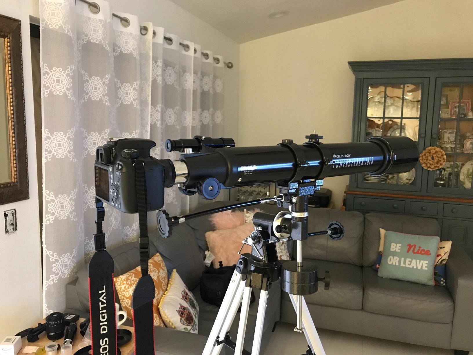 Celestron PowerSeeker 70EQ Refractor Telescope for Family Stargazing customer photo 1