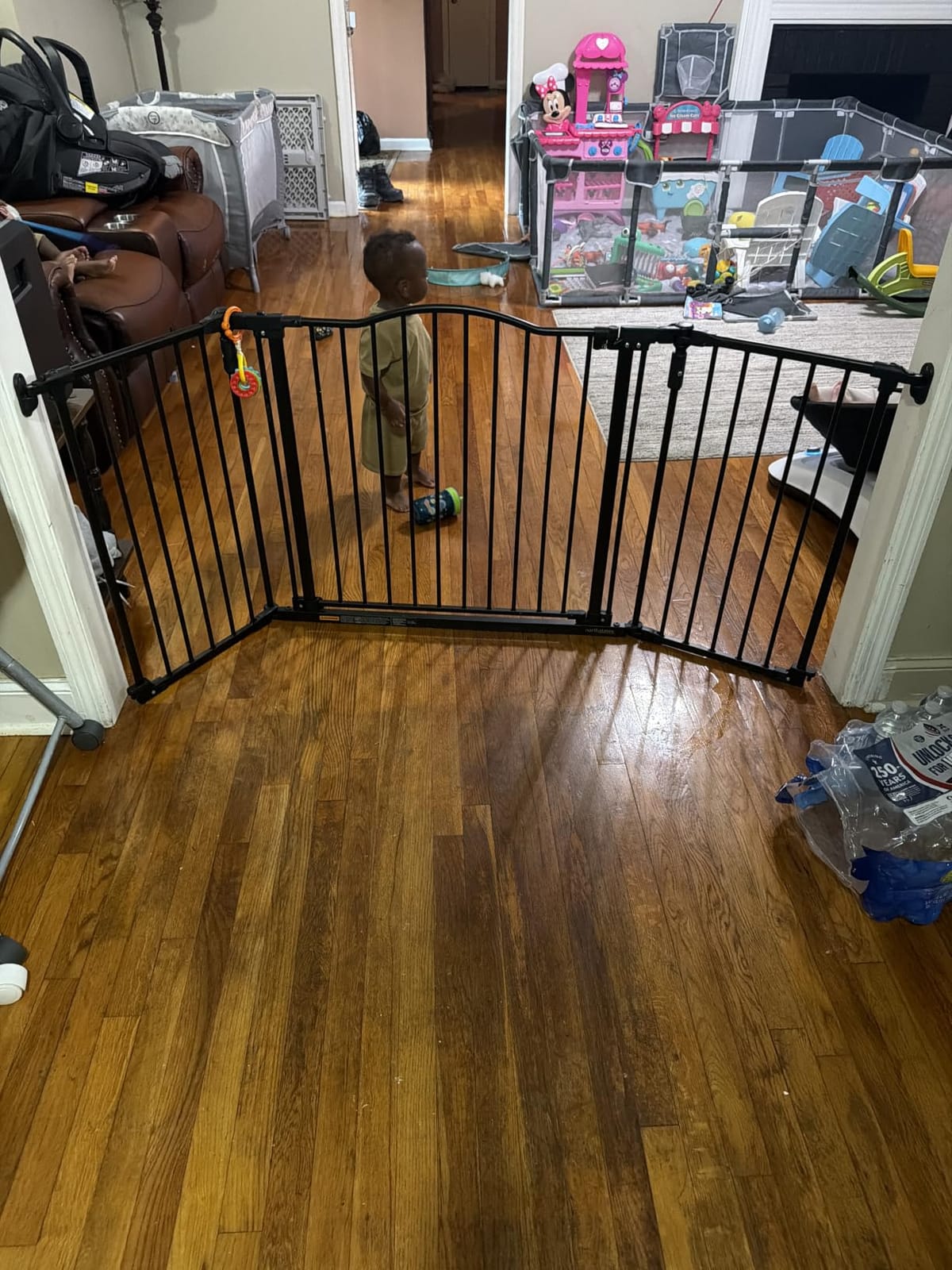 Toddleroo by North States - Deluxe Décor Safety Gate: Hardware Mounted Extra Wide Metal Baby Gate - Adjustable Child Gate - 38.3 to 72 Inches Wide - 30 Inches Tall - Matte Bronze customer photo 2