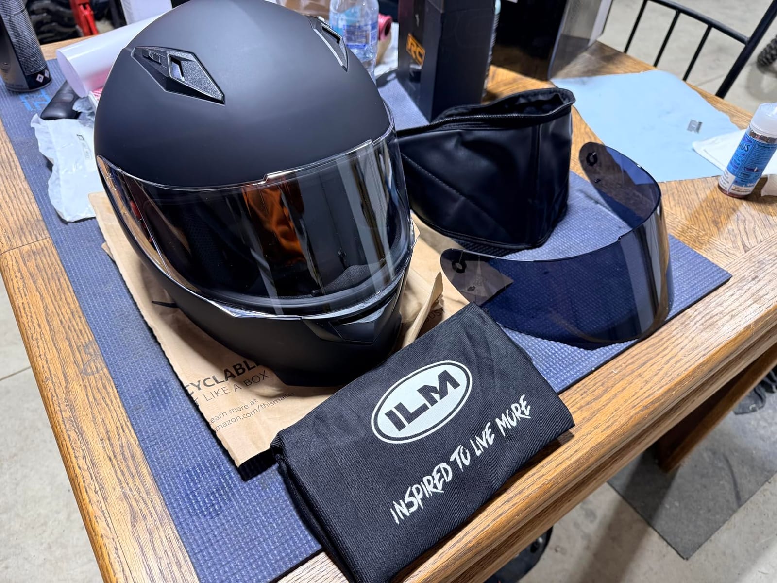 ILM Full Face Motorcycle Helmets for Adult Men and Women DOT Model ILM-313 customer photo 2
