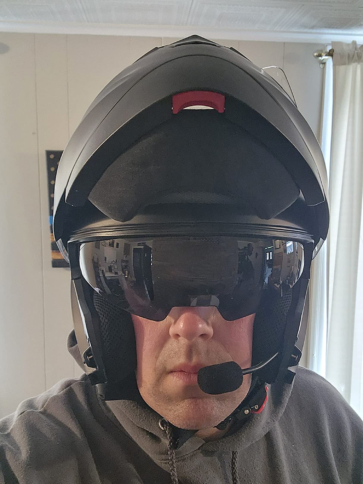 YEMA Modular Motorcycle Helmets, DOT Approved Full Face Motorcycle Helmet with with Flip Up Dual Visor for Men & Women - Street, Scooter, ATV, E-Bike customer photo 1