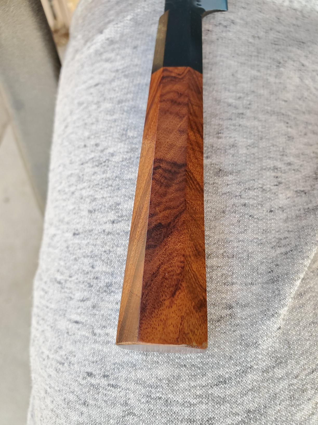 FINDKING Japanese Nakiri Knife 7 Inch, Vegetable Cleaver with High Carbon Steel Blade, Rosewood Octagonal Handle, for Vegetable Prep, Slicing, Chopping and Mincing, Dynasty Series customer photo 2