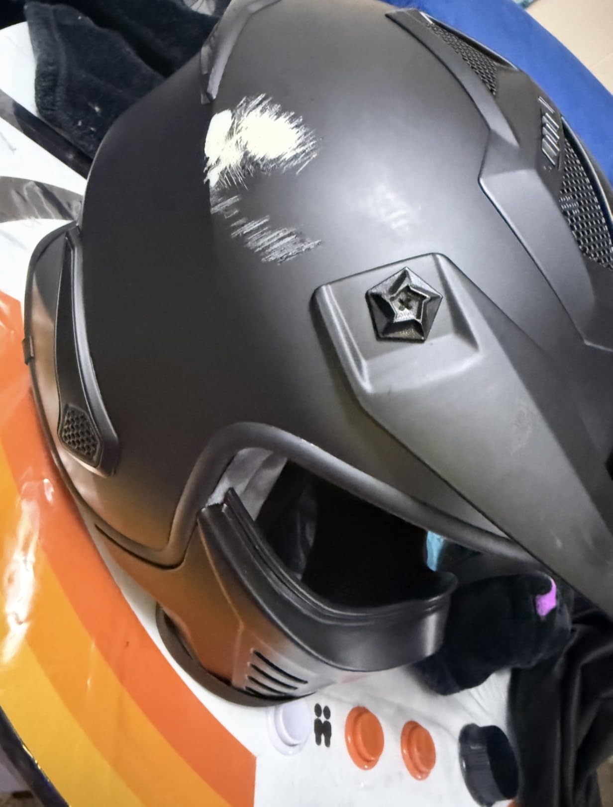 ILM Open Face Motorcycle 3/4 Half Helmet for Dirt Bike Moped ATV UTV Motocross Electric Cruiser Scooter DOT Model 726X(Matte Black,L) customer photo 2