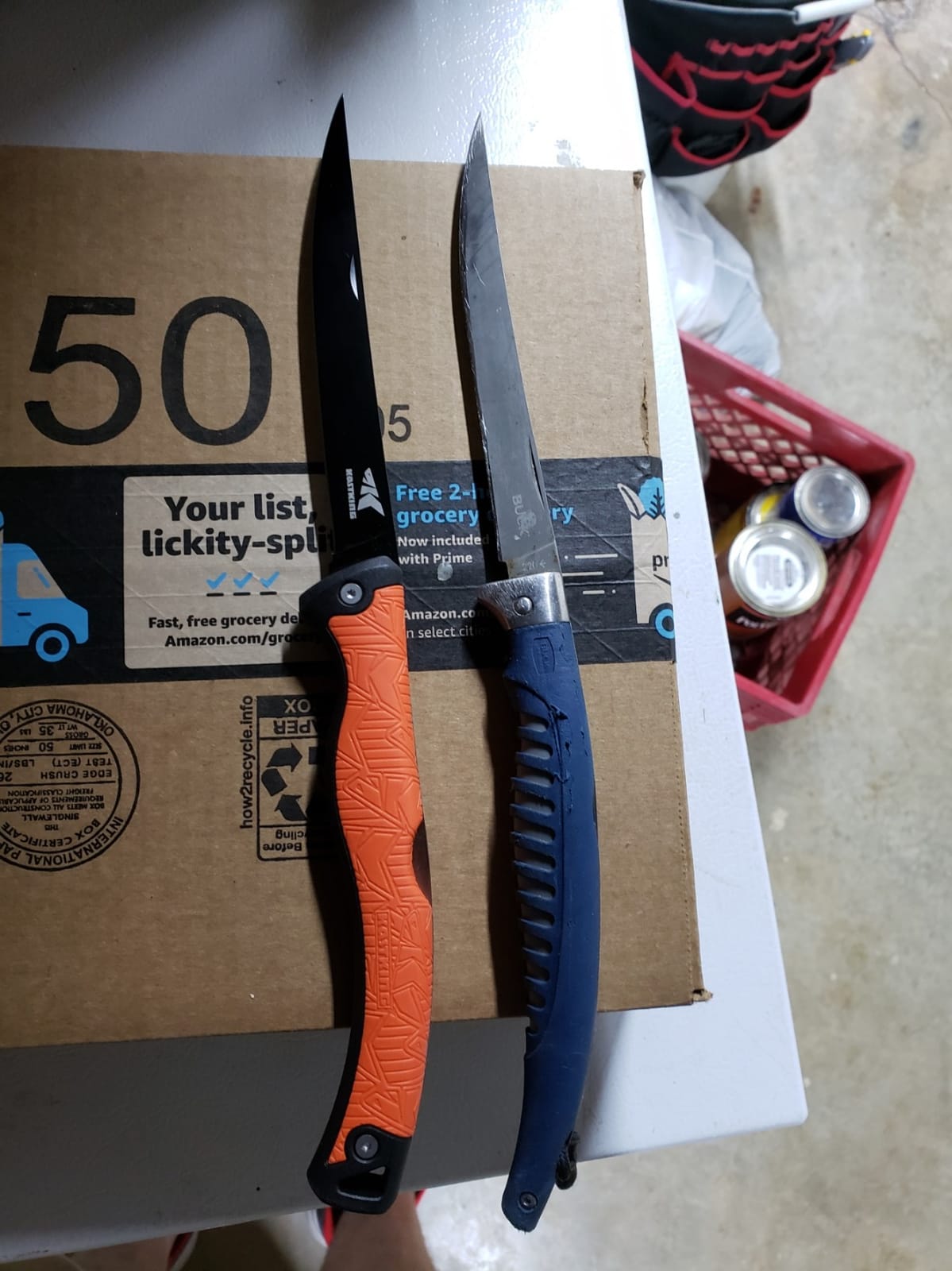 KastKing Folding Fillet/Fishing/Camping/Hunting Knife, Orange customer photo 2